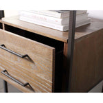 Safavieh Jola 5 Shelf 1 Drawer Etagere , ETG6400 - Rustic Oak / Gunmetal