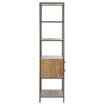 Safavieh Jola 5 Shelf 1 Drawer Etagere , ETG6400 - Rustic Oak / Gunmetal