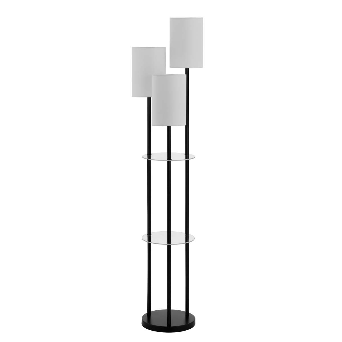 Safavieh Soren Glass And Iron Floor Lamp  , FLL4096 - Black