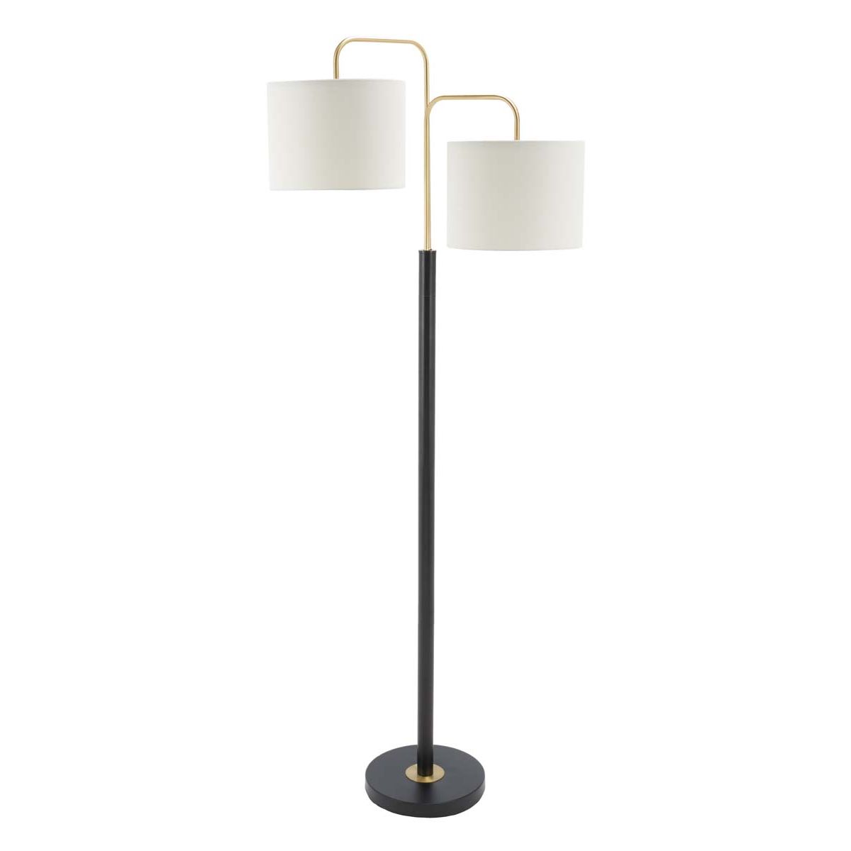Safavieh Geordi Floor Lamp , FLL7002 - Black/Antique Brass