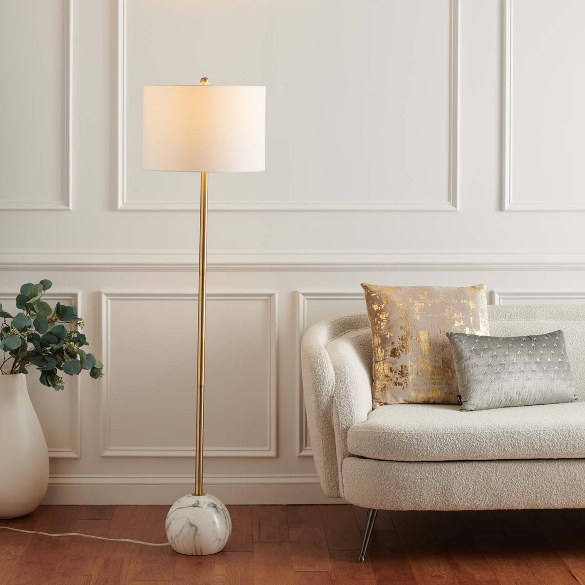Safavieh Kyrene Floor Lamp , FLL7003 - White Marble