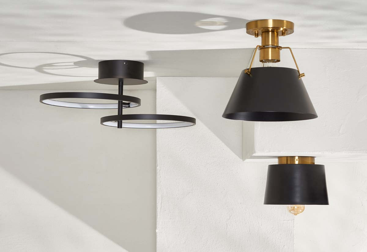 Safavieh Reyah Flush Miount , FLU4061 - Black