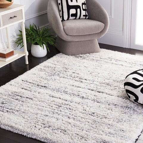 Safavieh Fontana Shag 850 Rug, FNT850 - Ivory / Grey