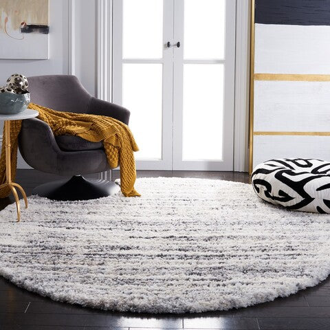 Safavieh Fontana Shag 850 Rug, FNT850 - Ivory / Grey