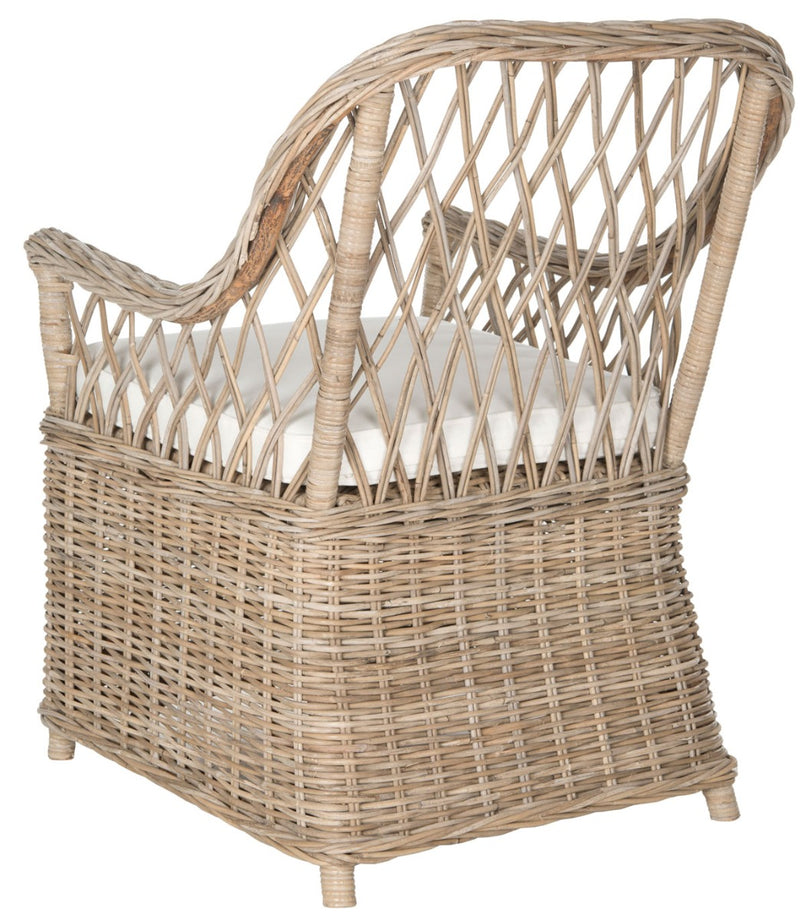 Safavieh Maluku Rattan Arm Chair , FOX1604 - Natural
