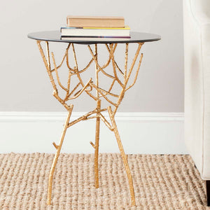 Safavieh Tara Branched Glass Top Gold Accent Table , FOX2520