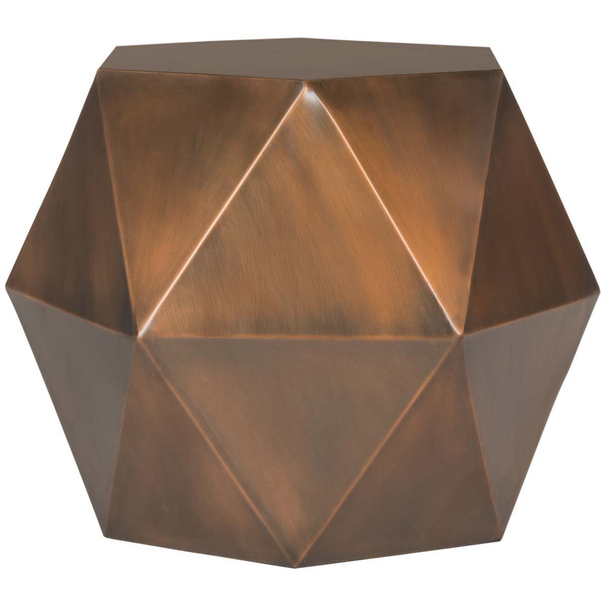 Safavieh Astrid Faceted Side Table , FOX3224 - Copper