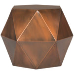 Safavieh Astrid Faceted Side Table , FOX3224 - Copper