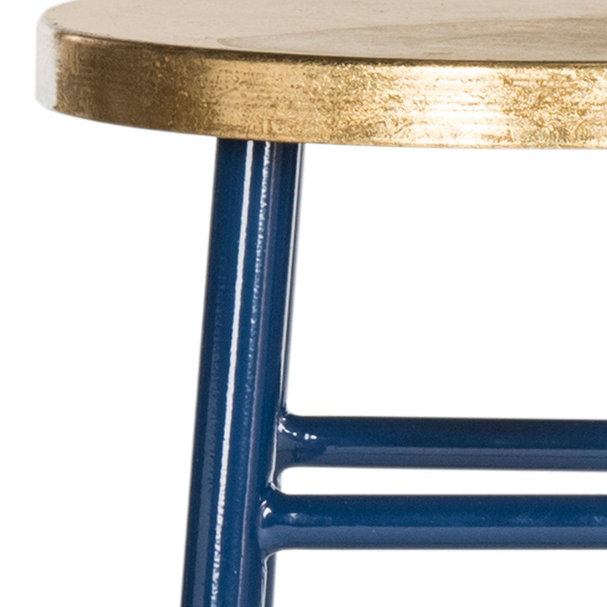 Safavieh Emery Dipped Gold Leaf Counter Stool , FOX3231 - Navy/Gold