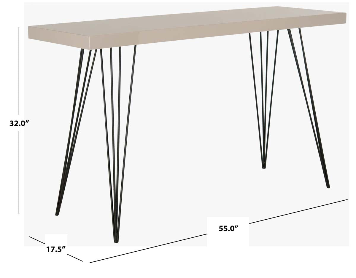 Safavieh Wolcott Retro Mid Century Lacquer Console , FOX4208 - Taupe/Black
