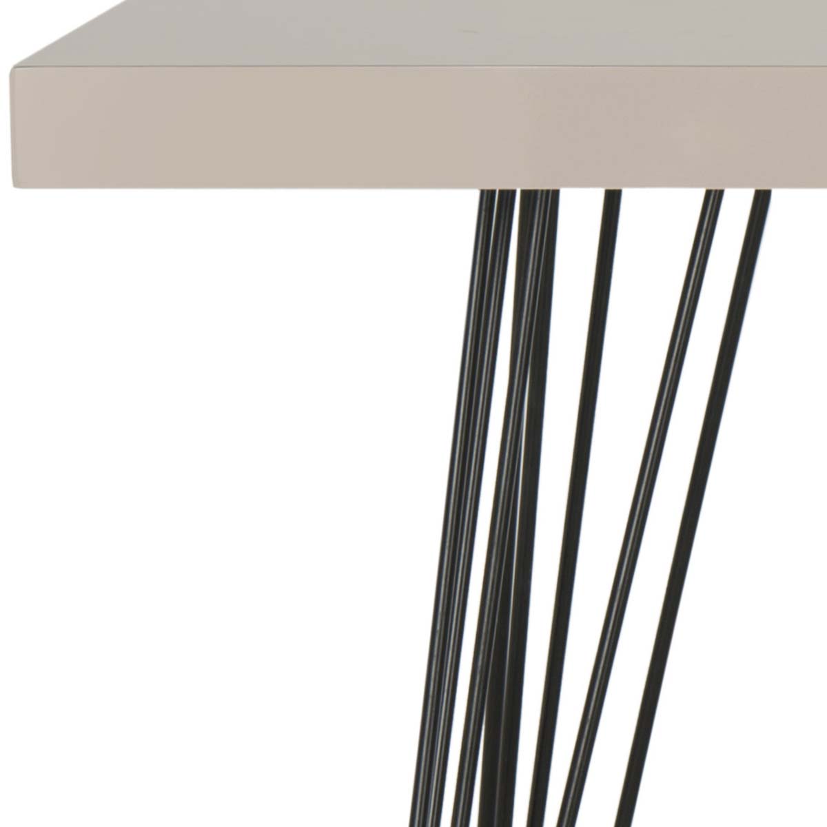 Safavieh Wolcott Retro Mid Century Lacquer Console , FOX4208 - Taupe/Black