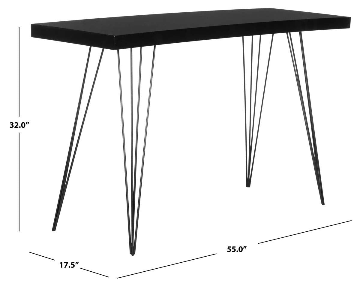 Safavieh Wolcott Retro Mid Century Lacquer Console , FOX4208 - Black/Black