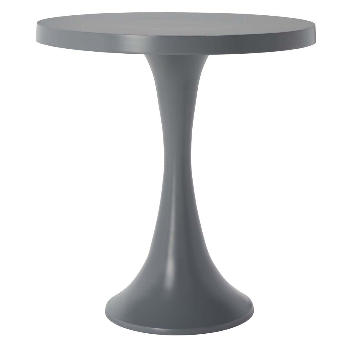 Safavieh Galium Aluminum Round Top Side Table , FOX5500 - Dark Grey