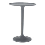 Safavieh Platina Round Top Sleek Table , FOX5510 - Dark Grey