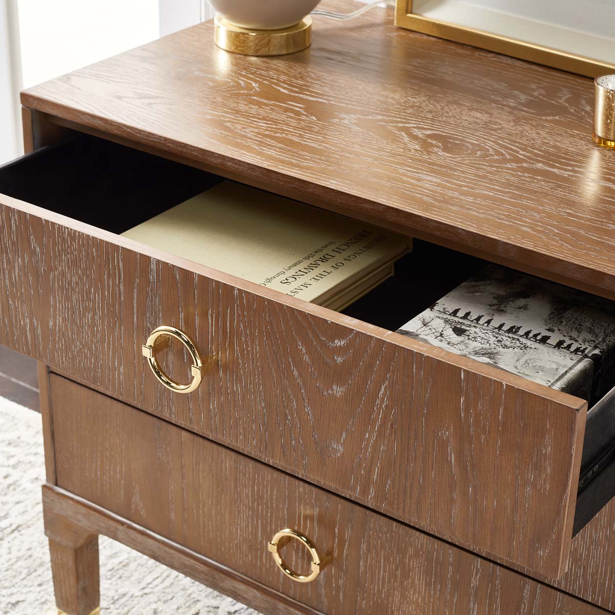 Oak Wood Veneer/Gold - Oak Wood Veneer/Gold