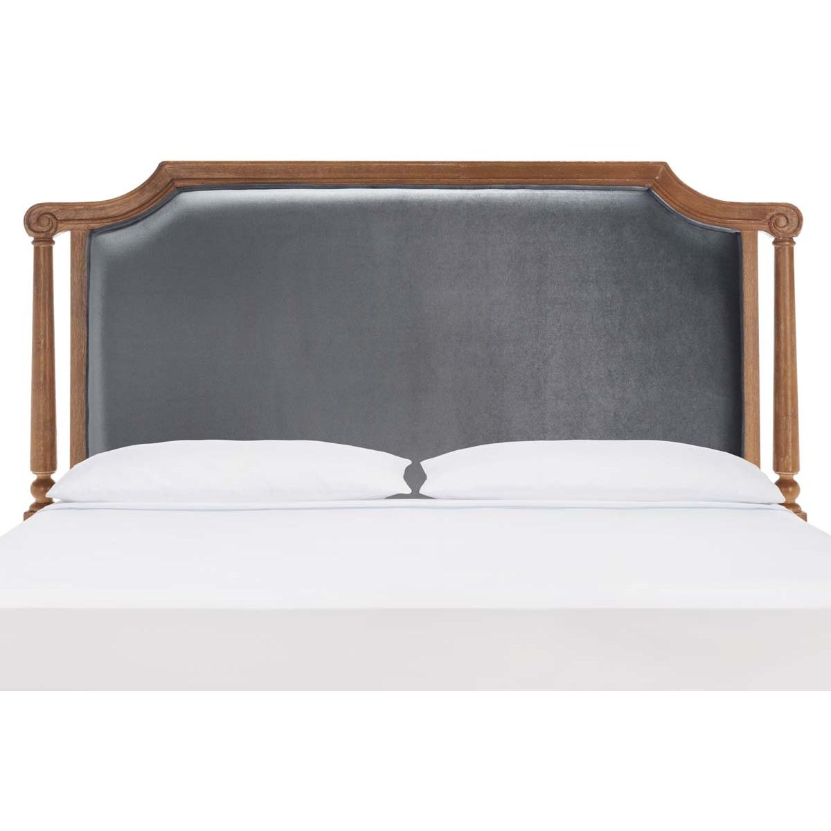 Safavieh Queen Hudson Headboard, Grey / Rustic Oak