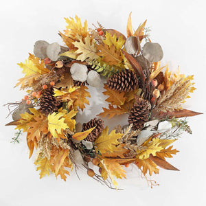 Safavieh Faux 30 Inch Oaf Leaf & Eucalyptus Wreath , FXP1042