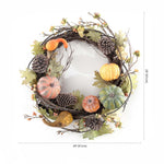 Safavieh Faux 24 Inch Oak Leak Wreath W/ Pumpkins , FXP1046