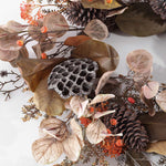 Safavieh Faux 32 Inch Eucalyptus & Lotus Wreath W/ Pine Cones , FXP1051