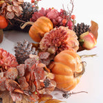 Safavieh Faux 28 Inch Peony & Pumpkin Wreath W/ Pine Cones , FXP1053