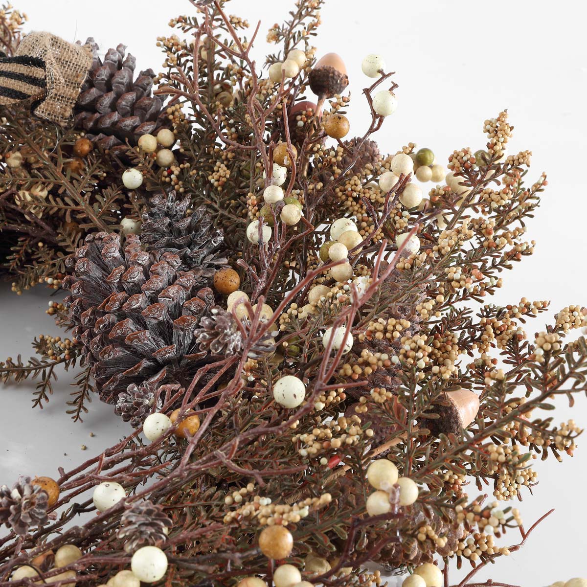 Safavieh Faux 31 Inch Berry & Pine Cone Wreath W/ Bow , FXP1055