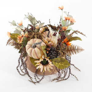 Safavieh Faux 26 Inch Pumpkin & Sunflower Potted Arrangement , FXP1060