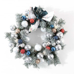 Safavieh Faux 20 Inch Pine Led Wreath w/ Ornaments , FXP1086