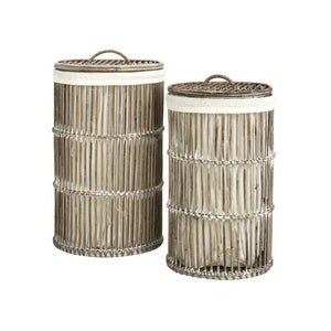 Safavieh Libby Rattan Storage Hamper With Liner , HAC6502