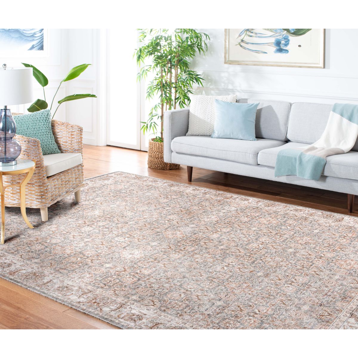 Safavieh Harlow 103 Rug, HAR103 - Ivory Grey / Sage