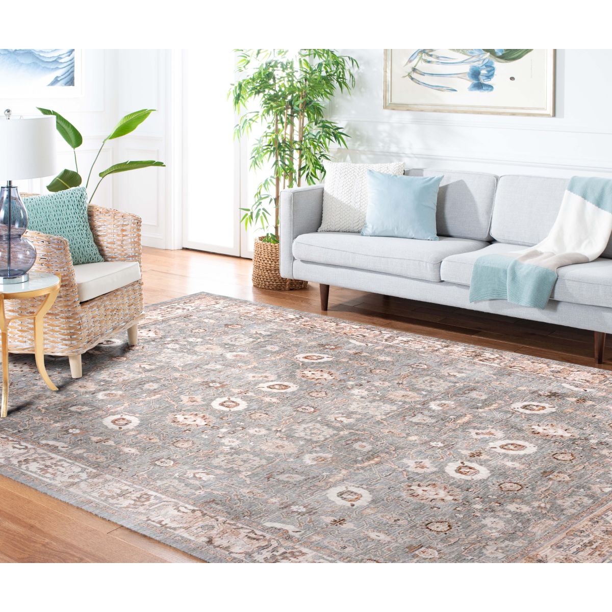Safavieh Harlow 104 Rug, HAR104 - Ivory Grey / Sage