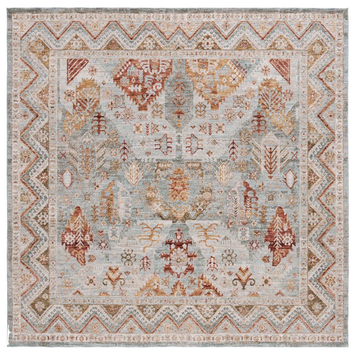 Safavieh Hamilton 104 Rug, HLT104 - Blue / Gold Rust