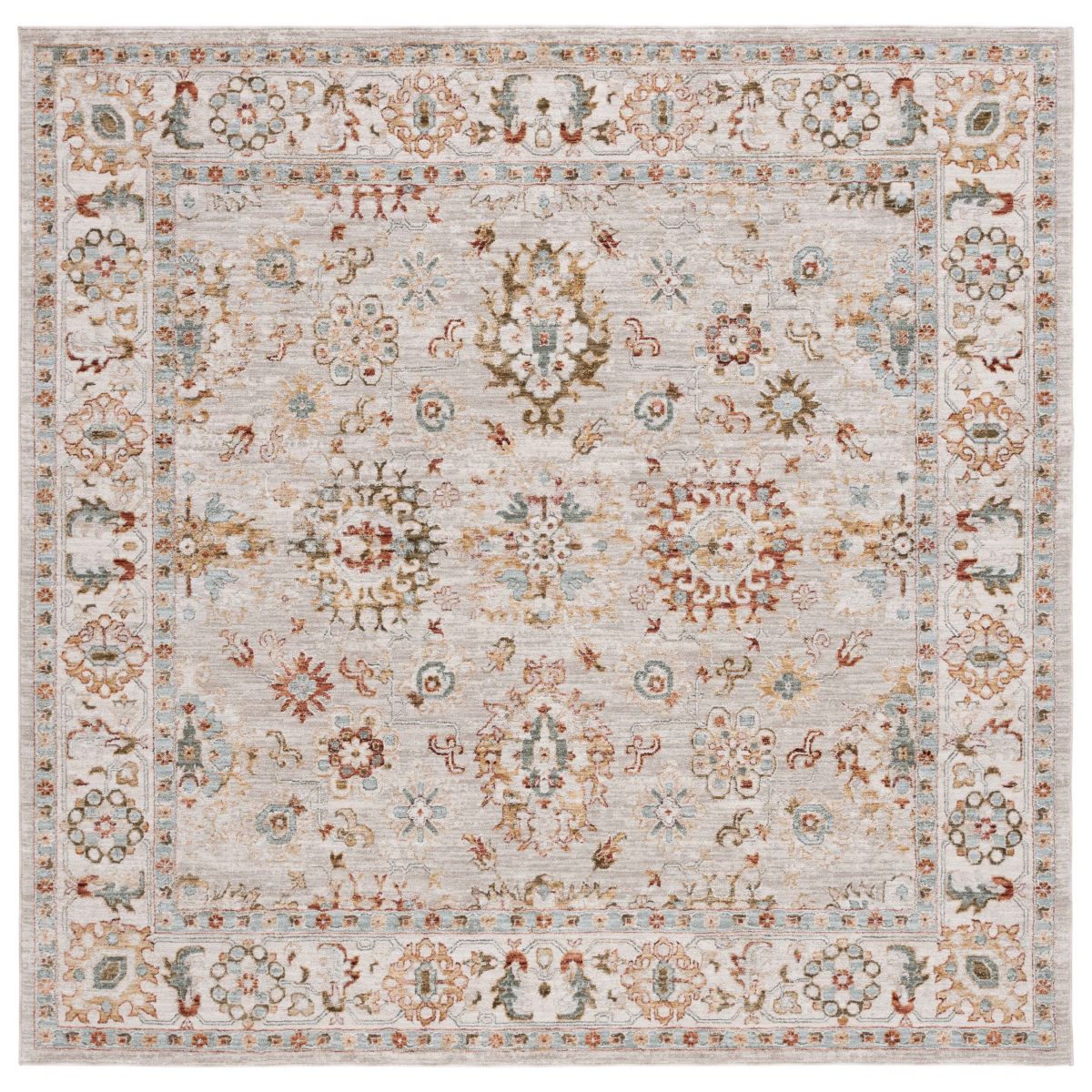 Safavieh Hamilton 112 Rug, HLT112 - Grey / Rust
