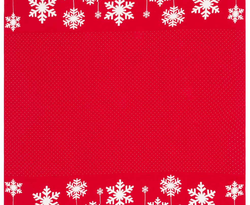 Safavieh Frosty Throw Blanket , HOL2015 - Red / White
