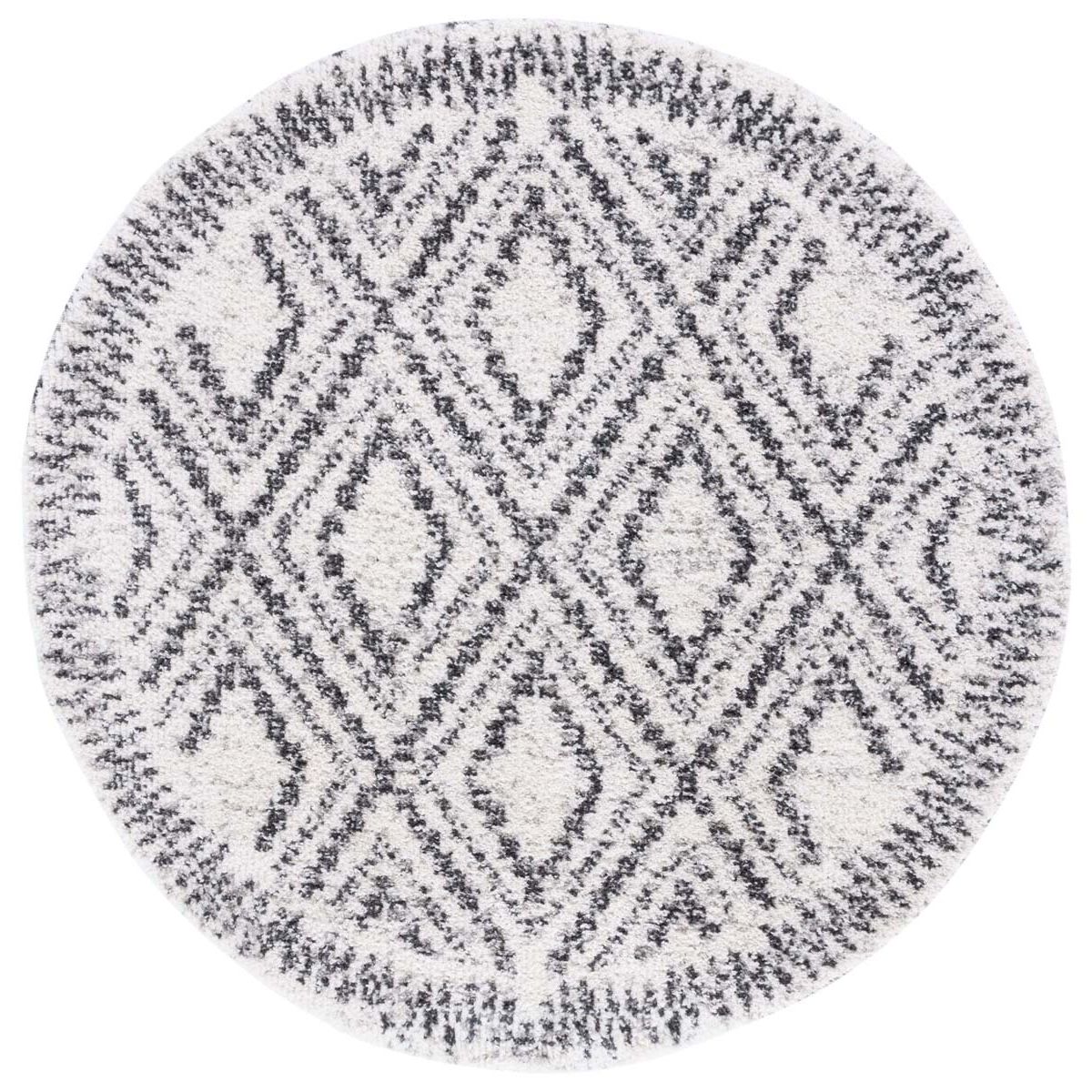 Safavieh Jericho Shag 104 Rug, JER104 - Ivory / Black