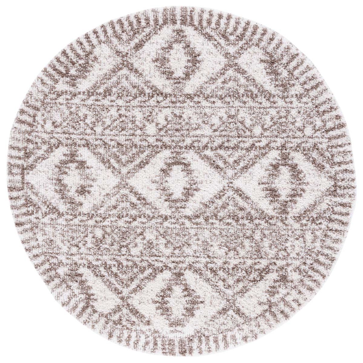 Safavieh Jericho Shag 106 Rug, JER106 - Taupe / Ivory
