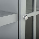 Safavieh Locklyn 1 Door 2 Drawer 2 Shelf Kitchen Cart , KCH8703 - Grey / Natural