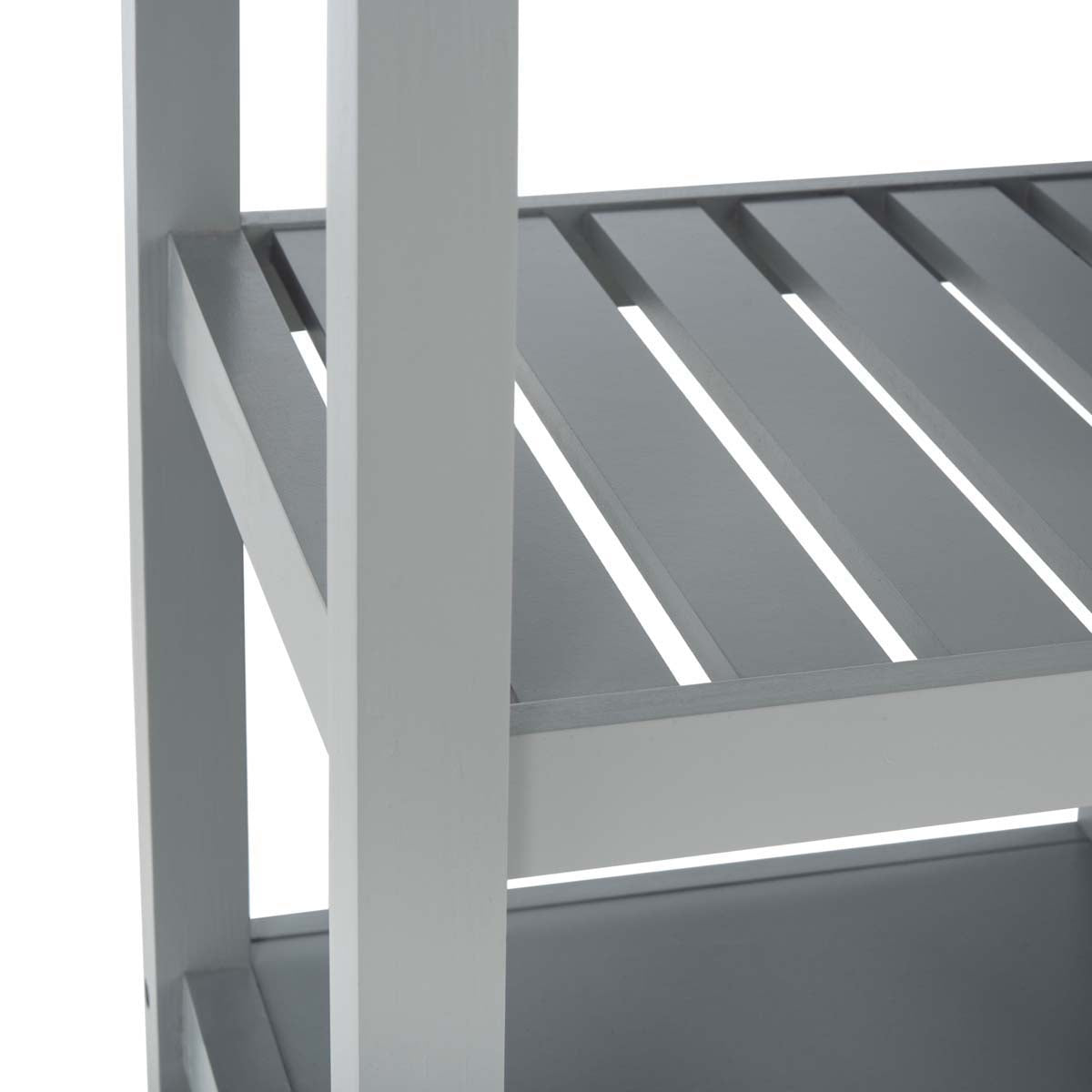 Safavieh Locklyn 1 Door 2 Drawer 2 Shelf Kitchen Cart , KCH8703 - Grey / Natural