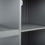 Safavieh Locklyn 1 Door 2 Drawer 2 Shelf Kitchen Cart , KCH8703 - Grey / Natural