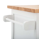 Safavieh Kesler 2 Door 1 Shelf Kitchen Cart , KCH8705 - White / Natural