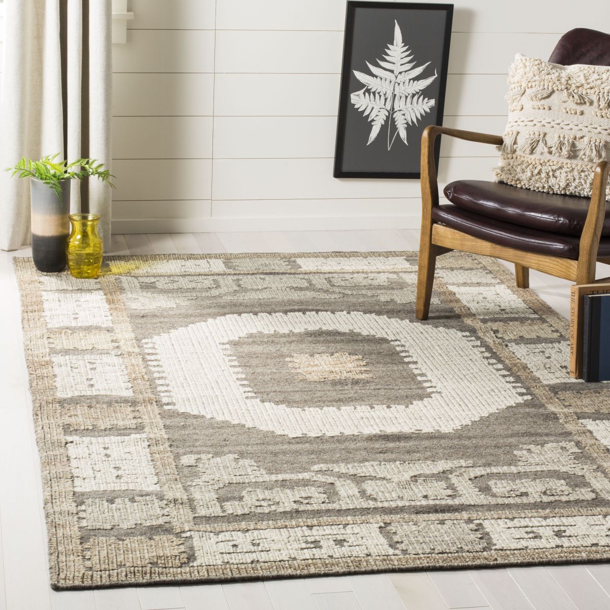 Safavieh Kenya 313 Rug, KNY313 - Ivory / Brown