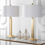 Safavieh Perri 30 Inch H Crystal Base Table Lamp , LIT4378 - Gold / Off White (Set of 2)