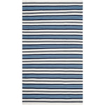 Lauren Ralph Lauren Leopold Stripe Rug, LRL2462 - WHITE / FRENCH BLUE