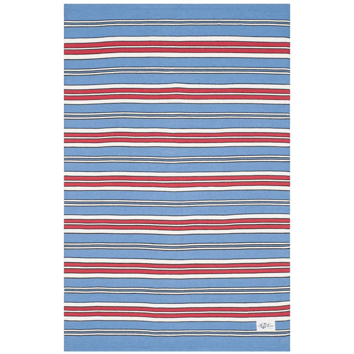 Lauren Ralph Lauren Leopold Stripe Rug, LRL2462 - ROYAL BLUE