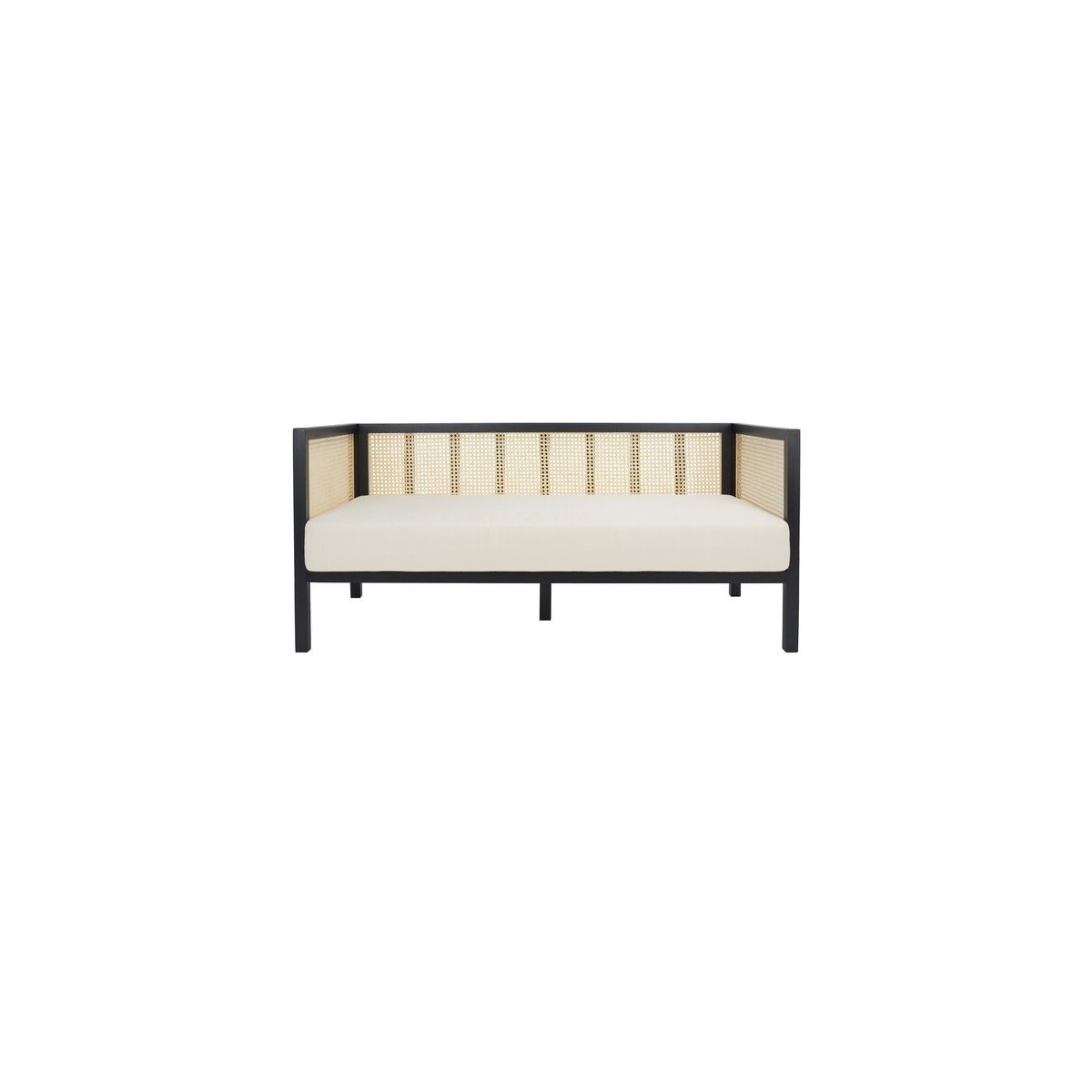 Safavieh Dune Rattan 3 Seater Sofa , LVS1500 - Black/Natural
