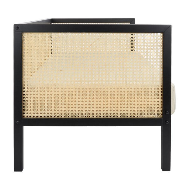 Safavieh Dune Rattan 3 Seater Sofa , LVS1500 - Black/Natural