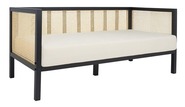 Safavieh Dune Rattan 3 Seater Sofa , LVS1500 - Black/Natural