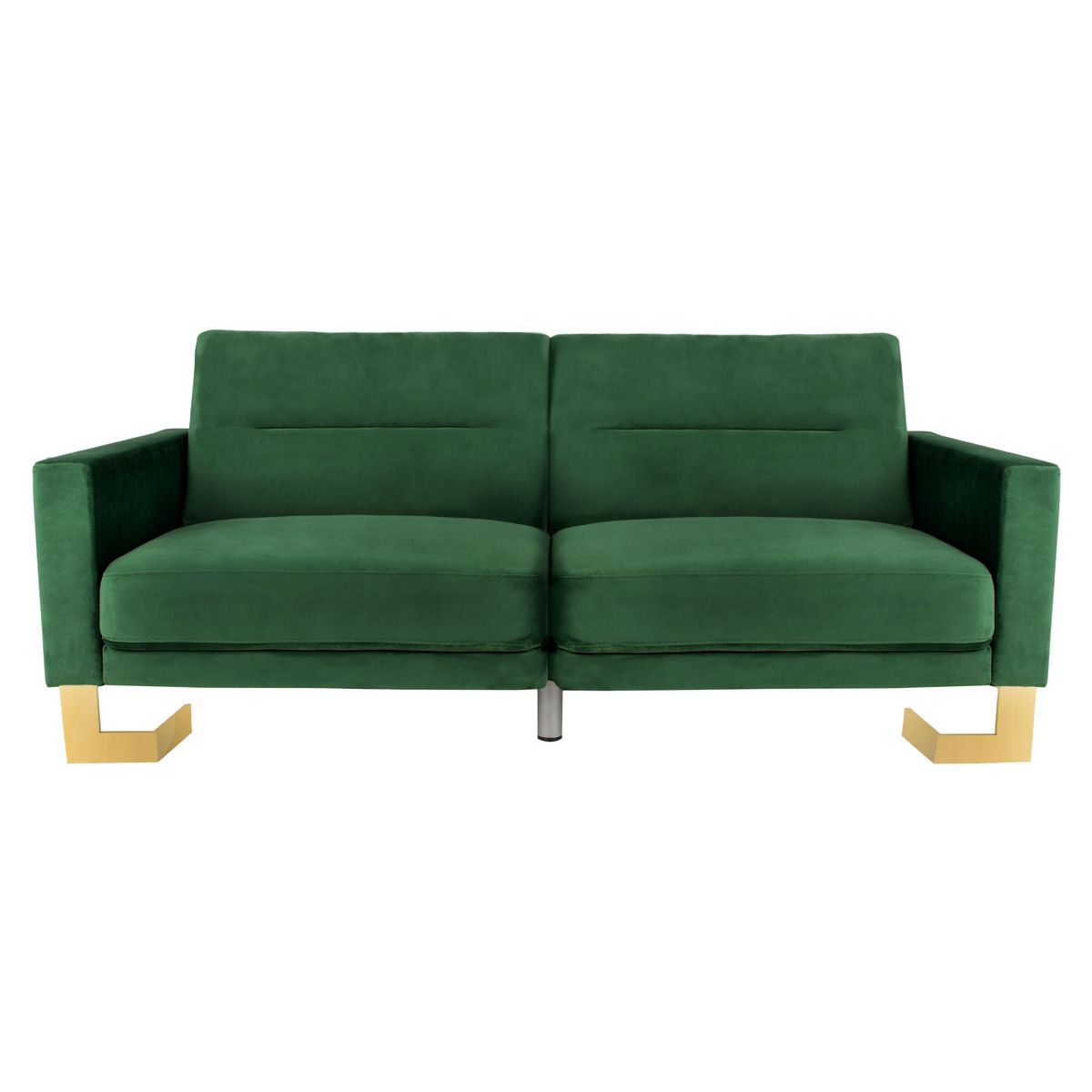 Safavieh Tribeca Foldable Sofa Bed , LVS2001 - Emerald Green / Brass