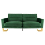 Safavieh Tribeca Foldable Sofa Bed , LVS2001 - Emerald Green / Brass