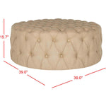 Safavieh Charlene Tufted Cocktail Ottoman , MCR4638 - Wheat