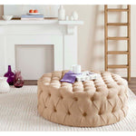 Safavieh Charlene Tufted Cocktail Ottoman , MCR4638 - Wheat